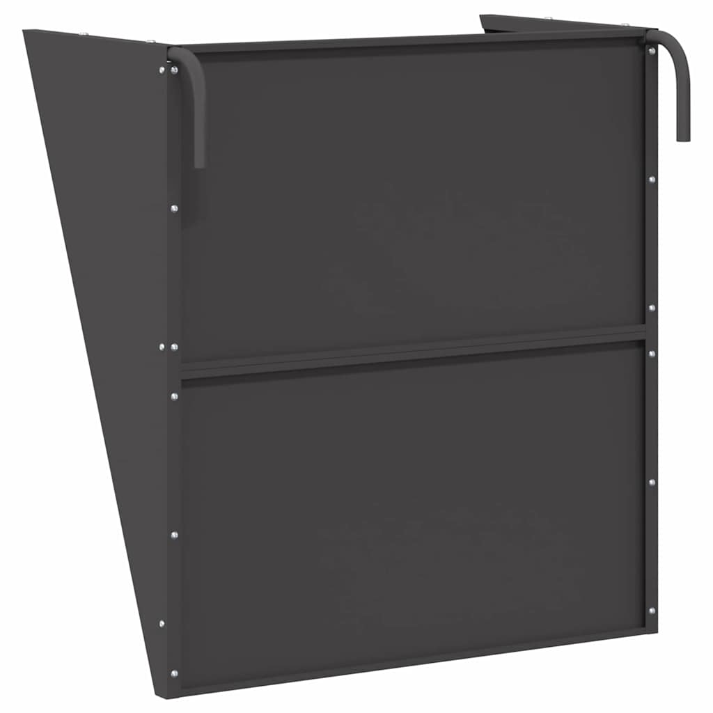 vidaXL Wiszący pojemnik na siano Czarny 61 x 33 x 66 cm