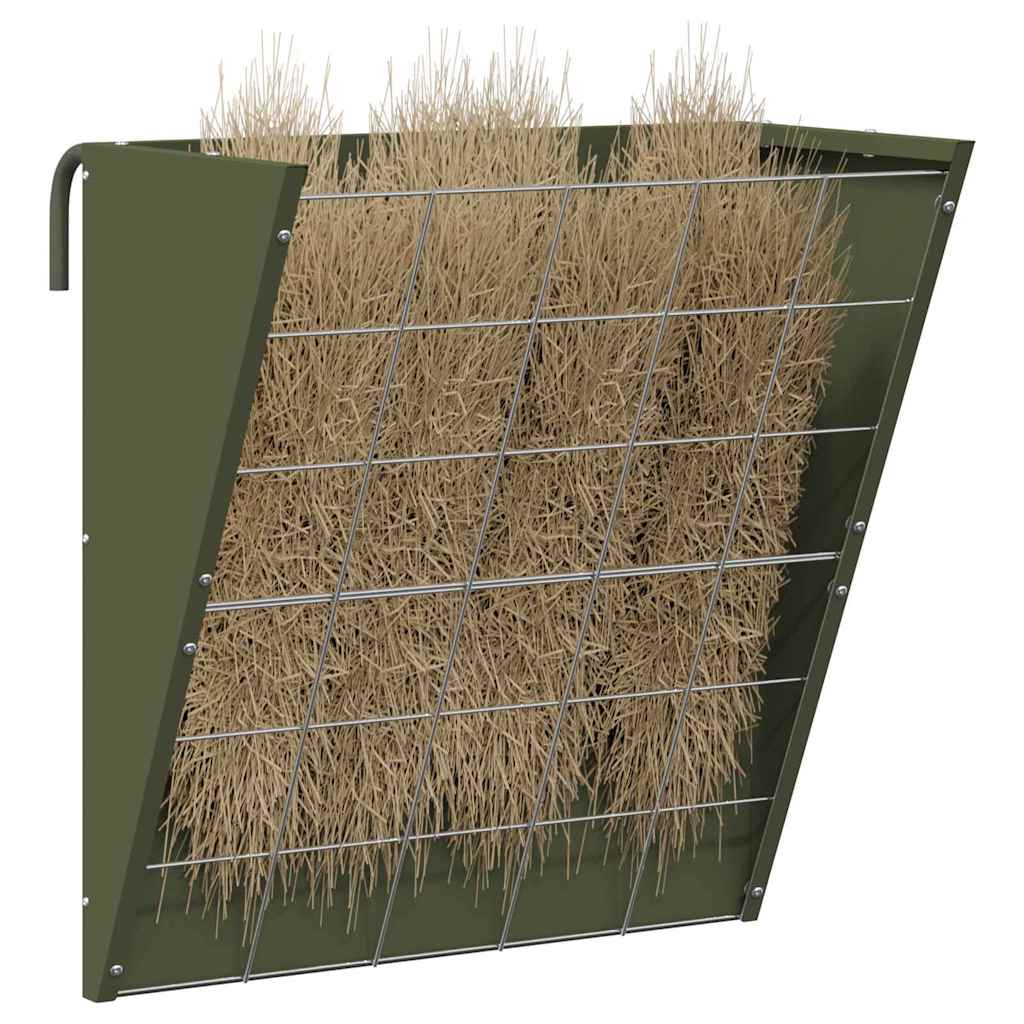 vidaXL Wiszący pojemnik na siano Zielony oliwkowy 61 x 33 x 66 cm