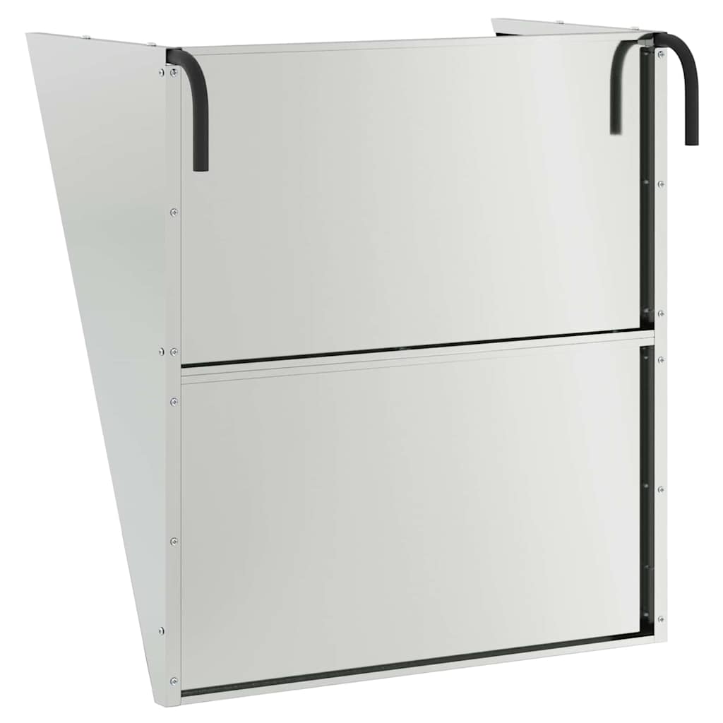 vidaXL Wiszący pojemnik na siano Srebrny 61 x 33 x 66 cm