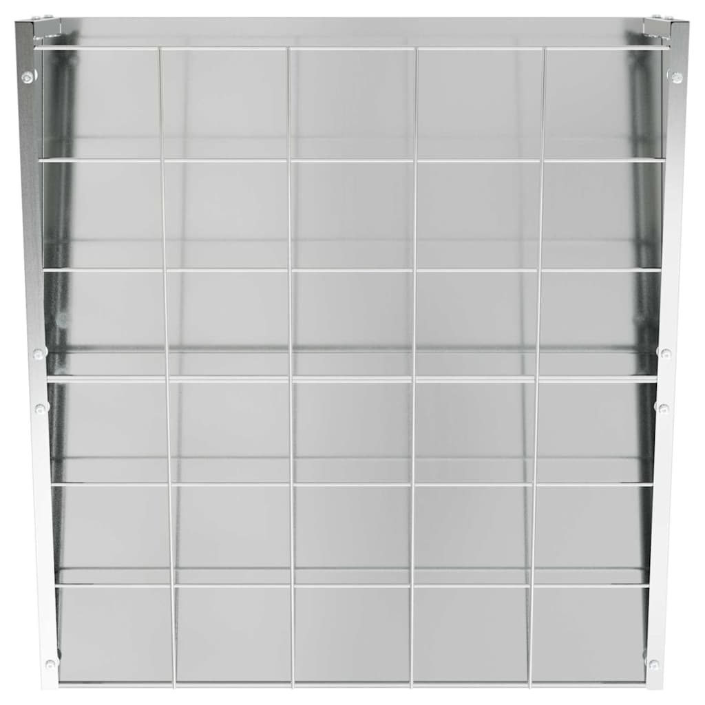 vidaXL Wiszący pojemnik na siano Srebrny 61 x 33 x 66 cm
