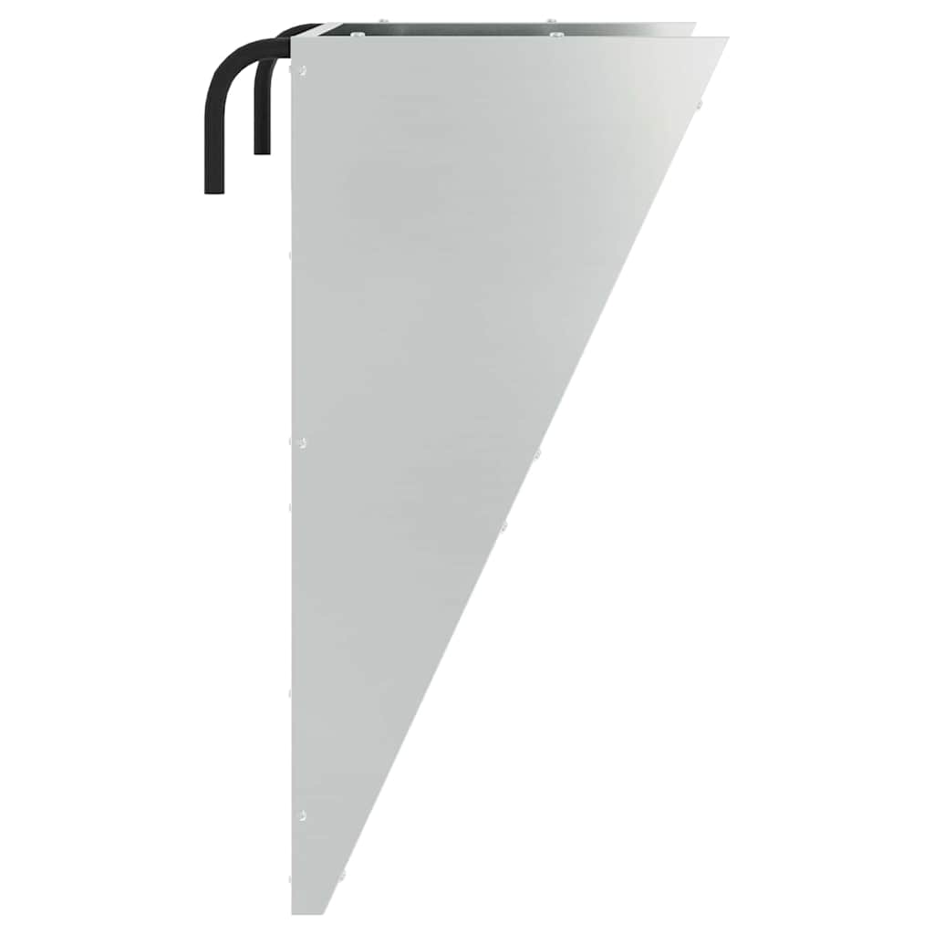 vidaXL Wiszący pojemnik na siano Srebrny 61 x 33 x 66 cm