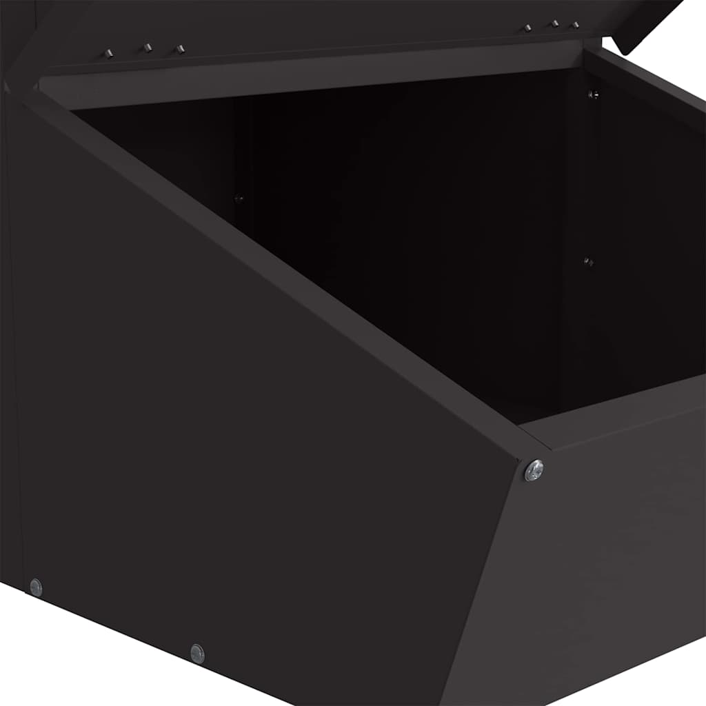 vidaXL Podajnik dla Świń Czarny 55 x 38 x 76 cm Stal zimnowalcowana