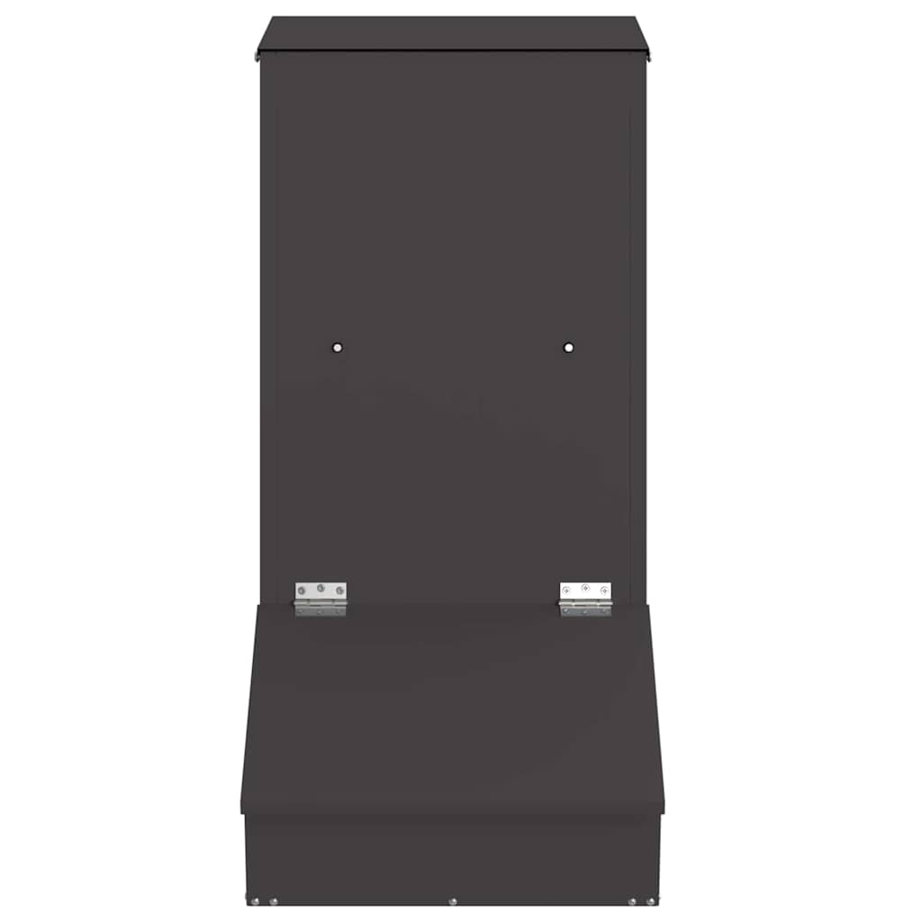 vidaXL Podajnik dla Świń Czarny 55 x 38 x 76 cm Stal zimnowalcowana