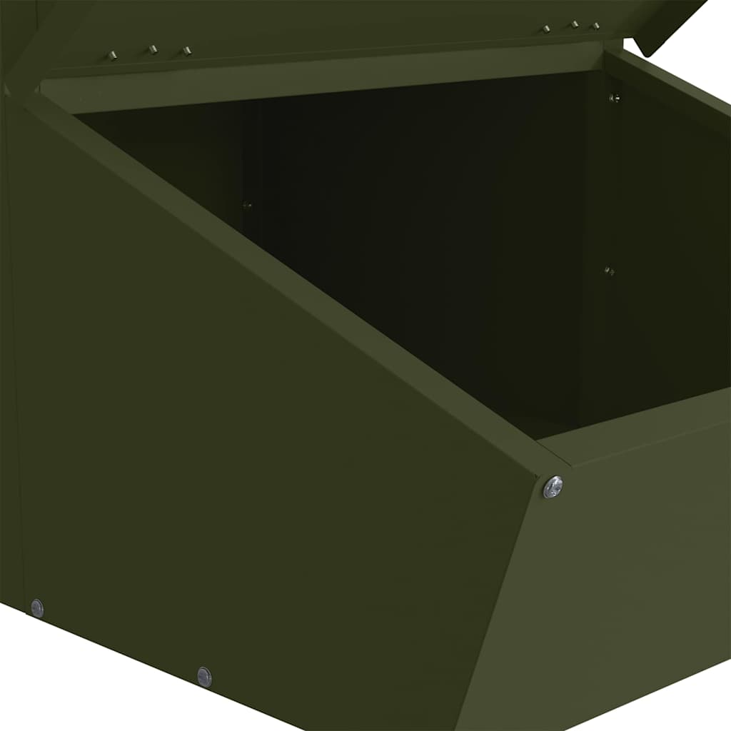 vidaXL Podajnik dla Świń Zielony oliwkowy 55 x 38 x 76 cm