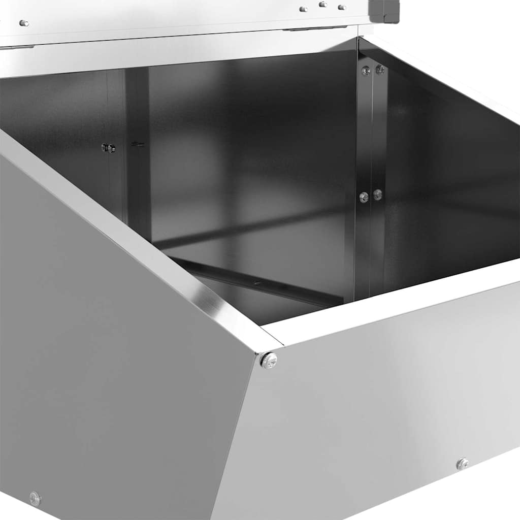 vidaXL Podajnik dla Świń Srebrny 55 x 38 x 76 cm Stal Galwanizowana