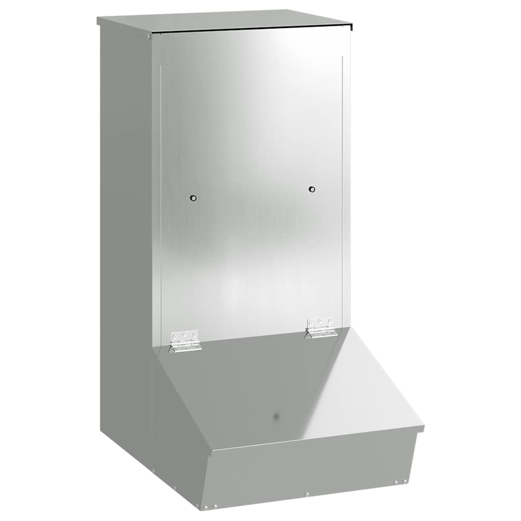 vidaXL Podajnik dla Świń Srebrny 55 x 38 x 76 cm Stal Galwanizowana