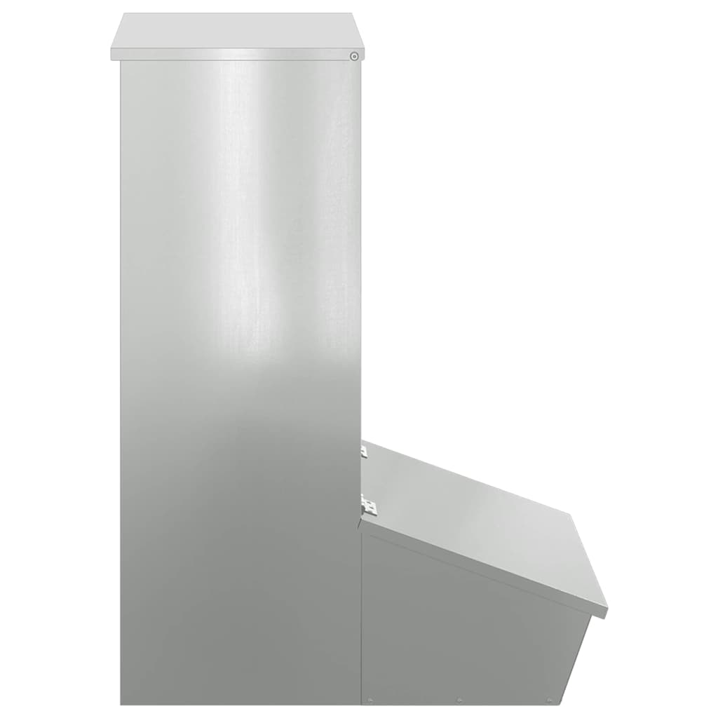 vidaXL Podajnik dla Świń Srebrny 55 x 38 x 76 cm Stal Galwanizowana