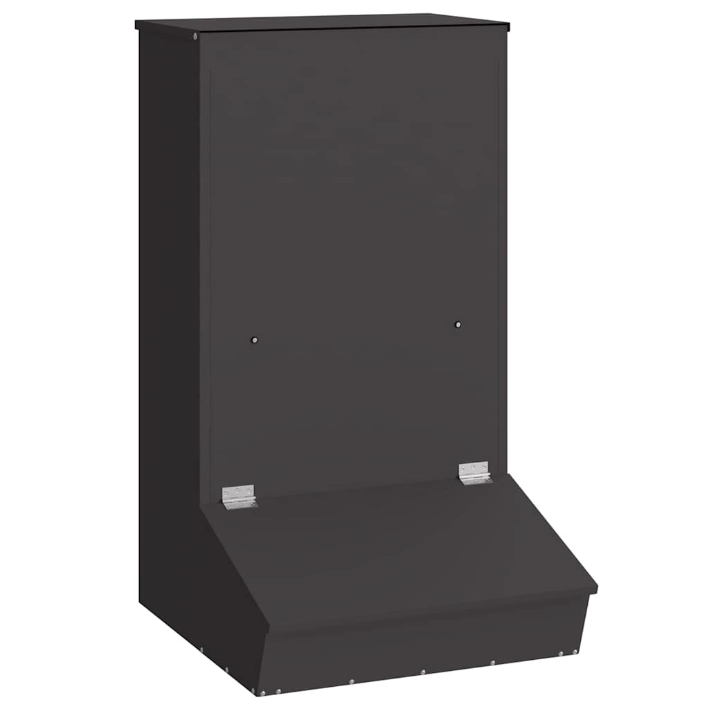 vidaXL Podajnik dla Świń Czarny 55 x 51 x 91,5 cm Stal zimnowalcowana