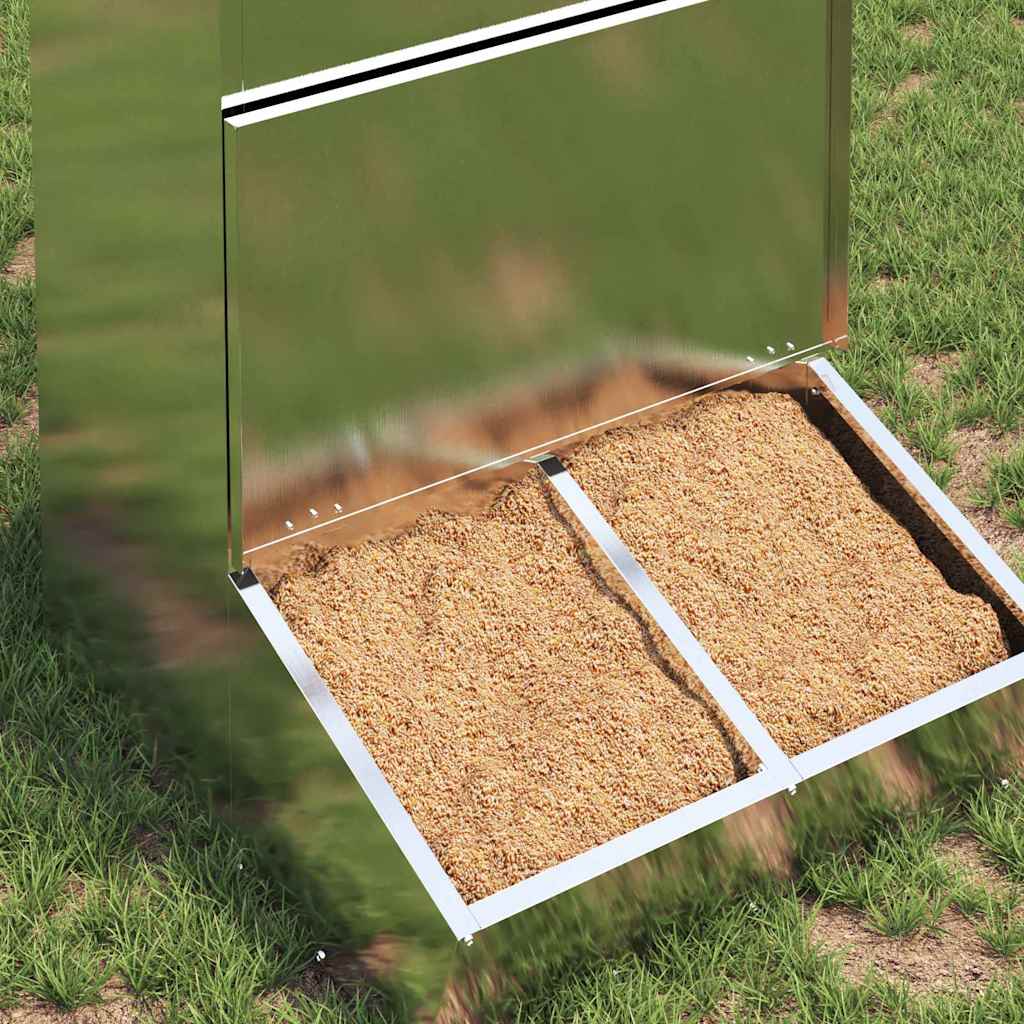 vidaXL Podajnik dla Świń Srebrny 55 x 51 x 91,5 cm Stal Galwanizowana