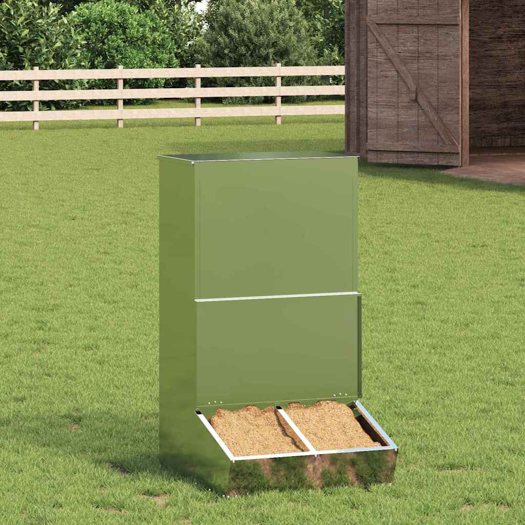 vidaXL Podajnik dla Świń Srebrny 55 x 51 x 91,5 cm Stal Galwanizowana