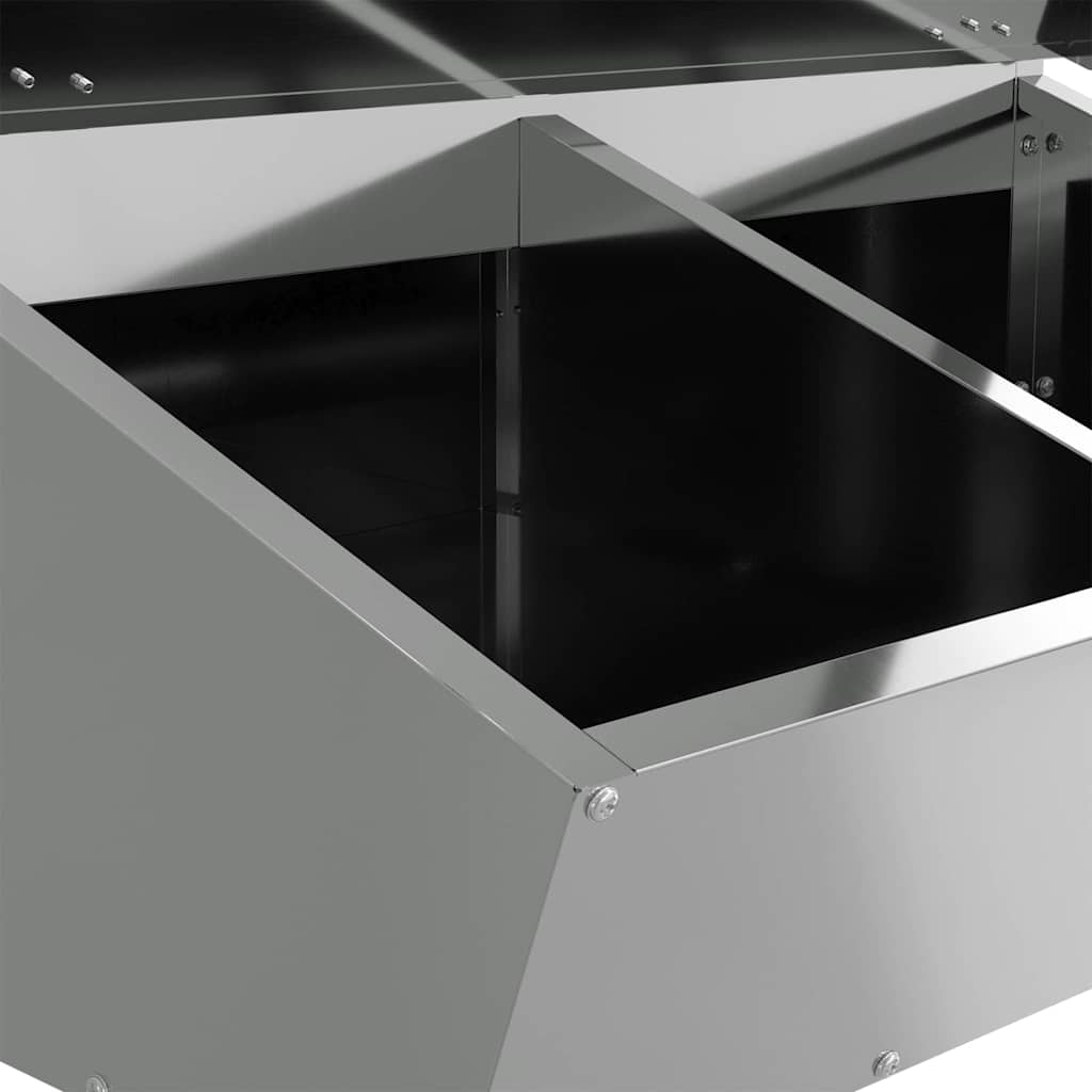 vidaXL Podajnik dla Świń Srebrny 82 x 51 x 91,5 cm Stal Galwanizowana