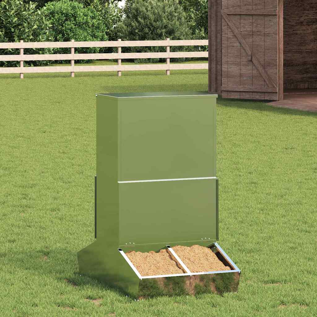 vidaXL Podajnik dla Świń Srebrny 82 x 51 x 91,5 cm Stal Galwanizowana