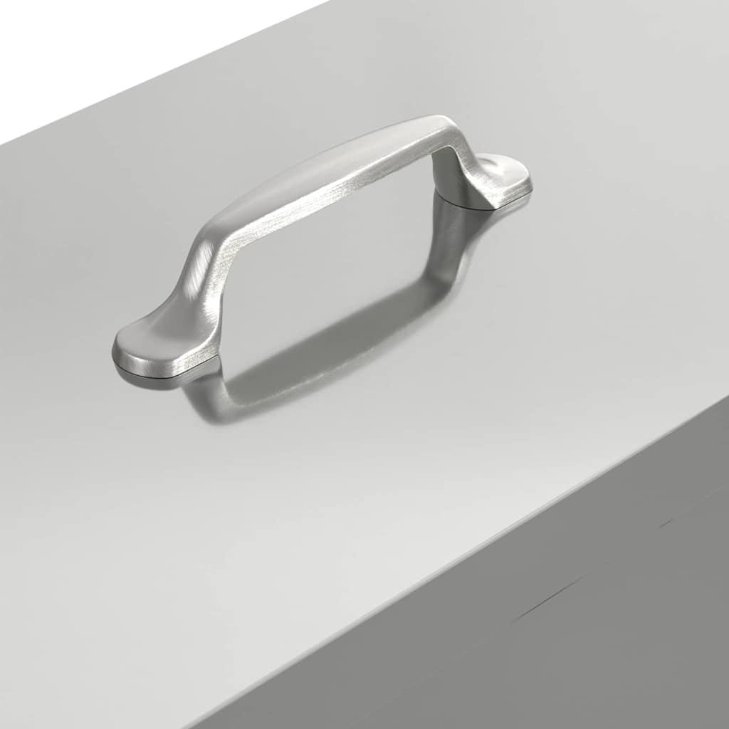 vidaXL Karmnik dla kur Srebrny 41,5 x 20,5 x 33 cm Stal Galwanizowana