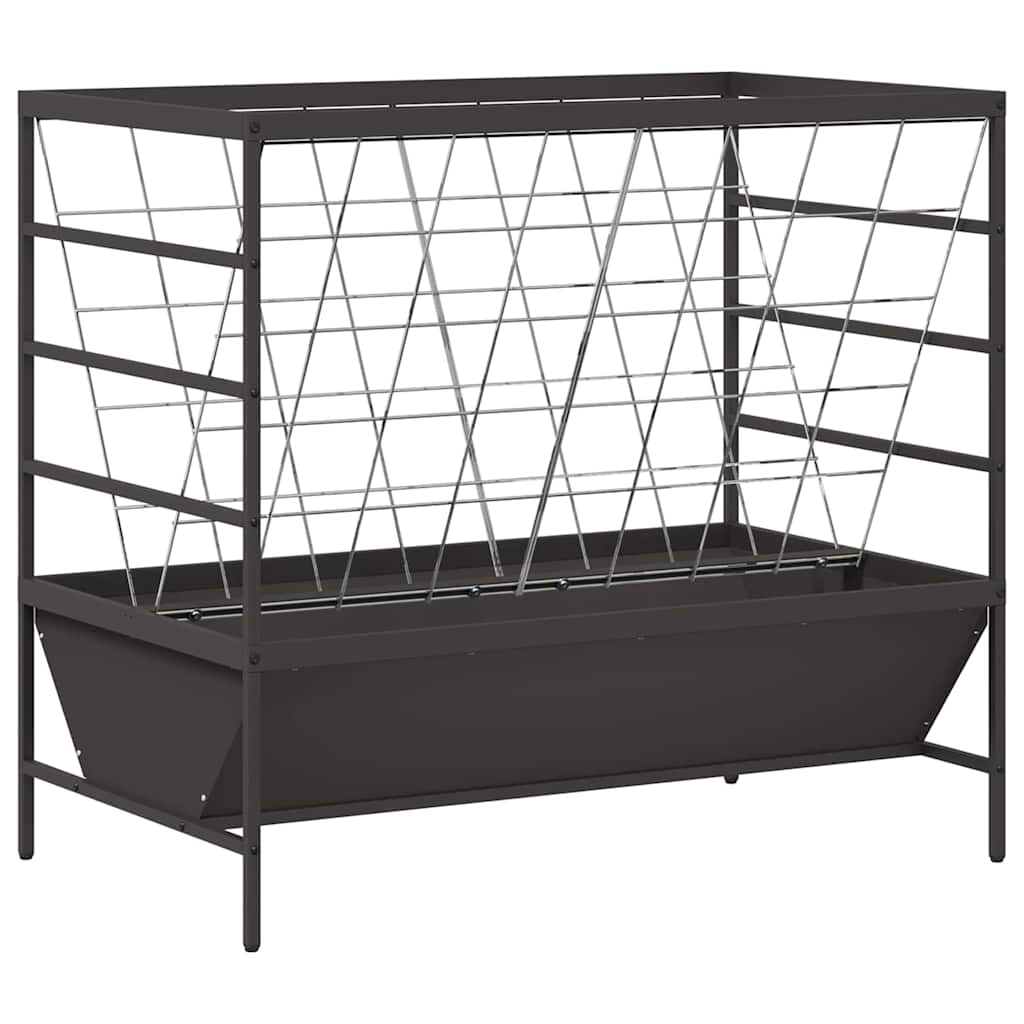 vidaXL Karmnik dla zwierząt gospodarskich Czarny 100 x 60 x 90 cm