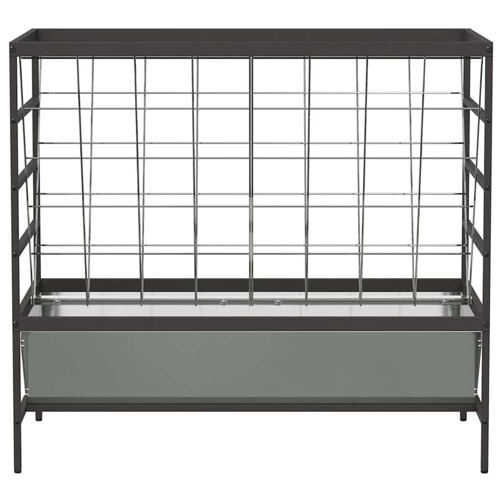 vidaXL Karmnik dla zwierząt gospodarskich Srebrny 100 x 60 x 90 cm