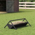 vidaXL Koryto do karmienia bydła Czarny 111 x 76 x 38 cm