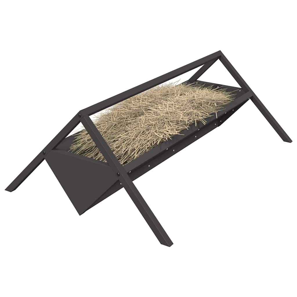 vidaXL Koryto do karmienia bydła Czarny 111 x 76 x 38 cm