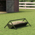 vidaXL Koryto do karmienia bydła Zielony oliwkowy 111 x 76 x 38 cm