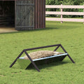 vidaXL Koryto do karmienia bydła Srebrny 111 x 76 x 38 cm