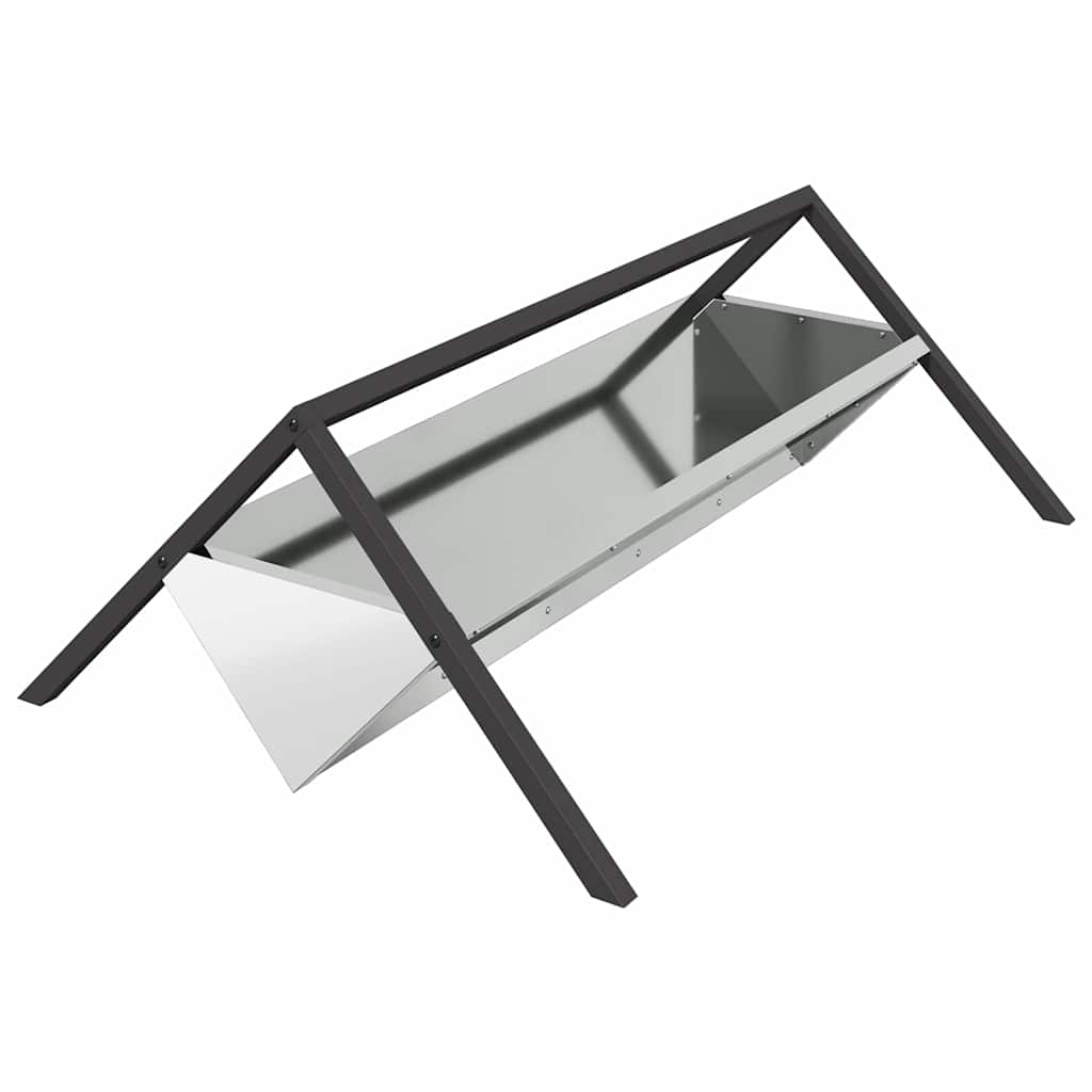 vidaXL Koryto do karmienia bydła Srebrny 111 x 76 x 38 cm
