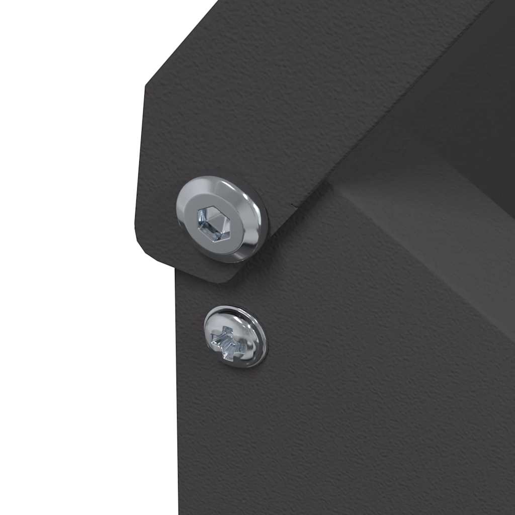 vidaXL Karmnik dla kur Czarny 21 x 16 x 33 cm Stal zimnowalcowana