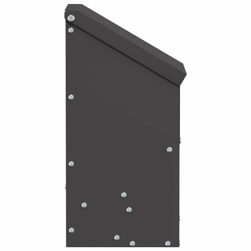 vidaXL Karmnik dla kur Czarny 21 x 16 x 33 cm Stal zimnowalcowana