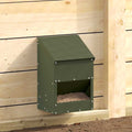 vidaXL Karmnik dla kur Zielony oliwkowy 21 x 16 x 33 cm
