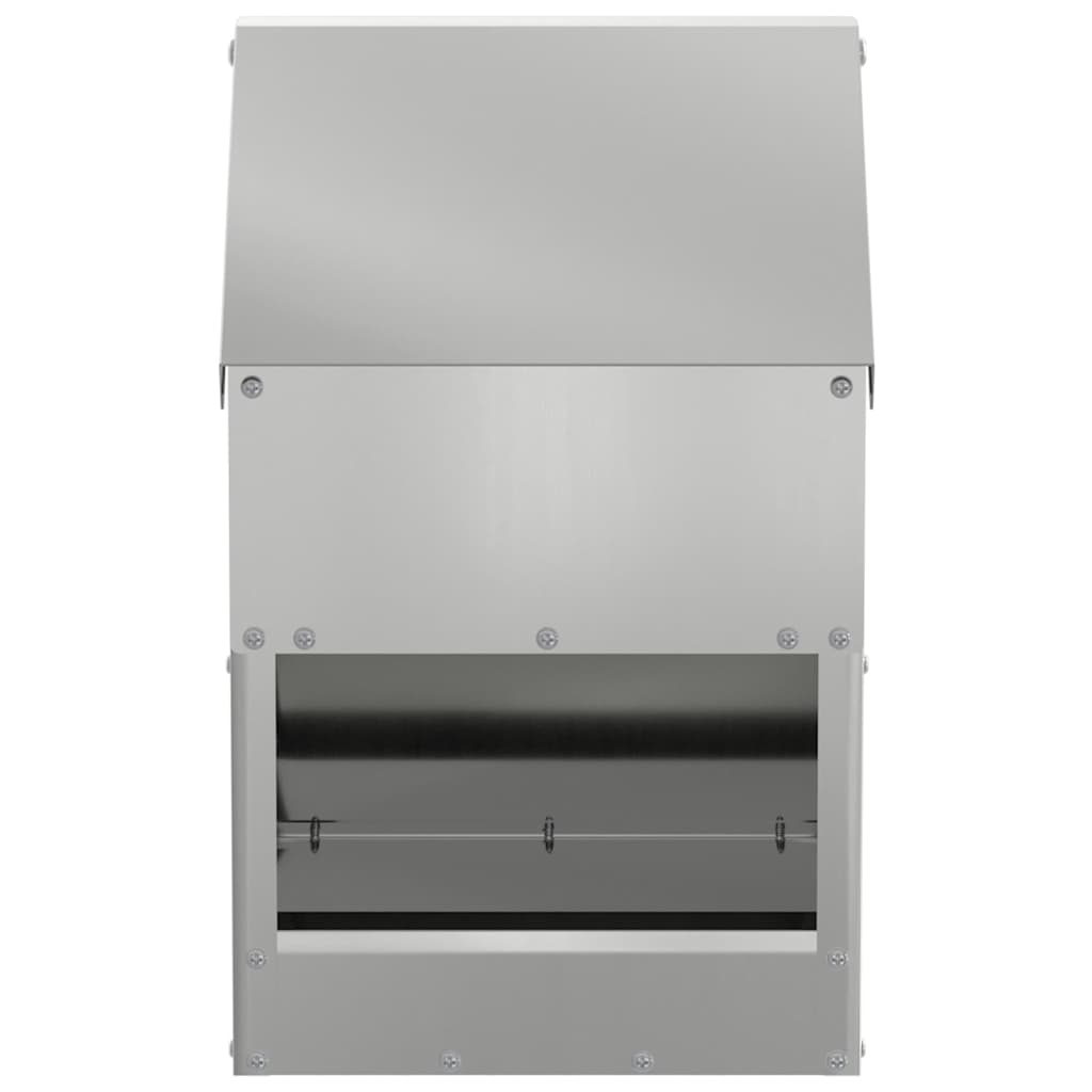 vidaXL Karmnik dla kur Srebrny 21 x 16 x 33 cm Stal Galwanizowana