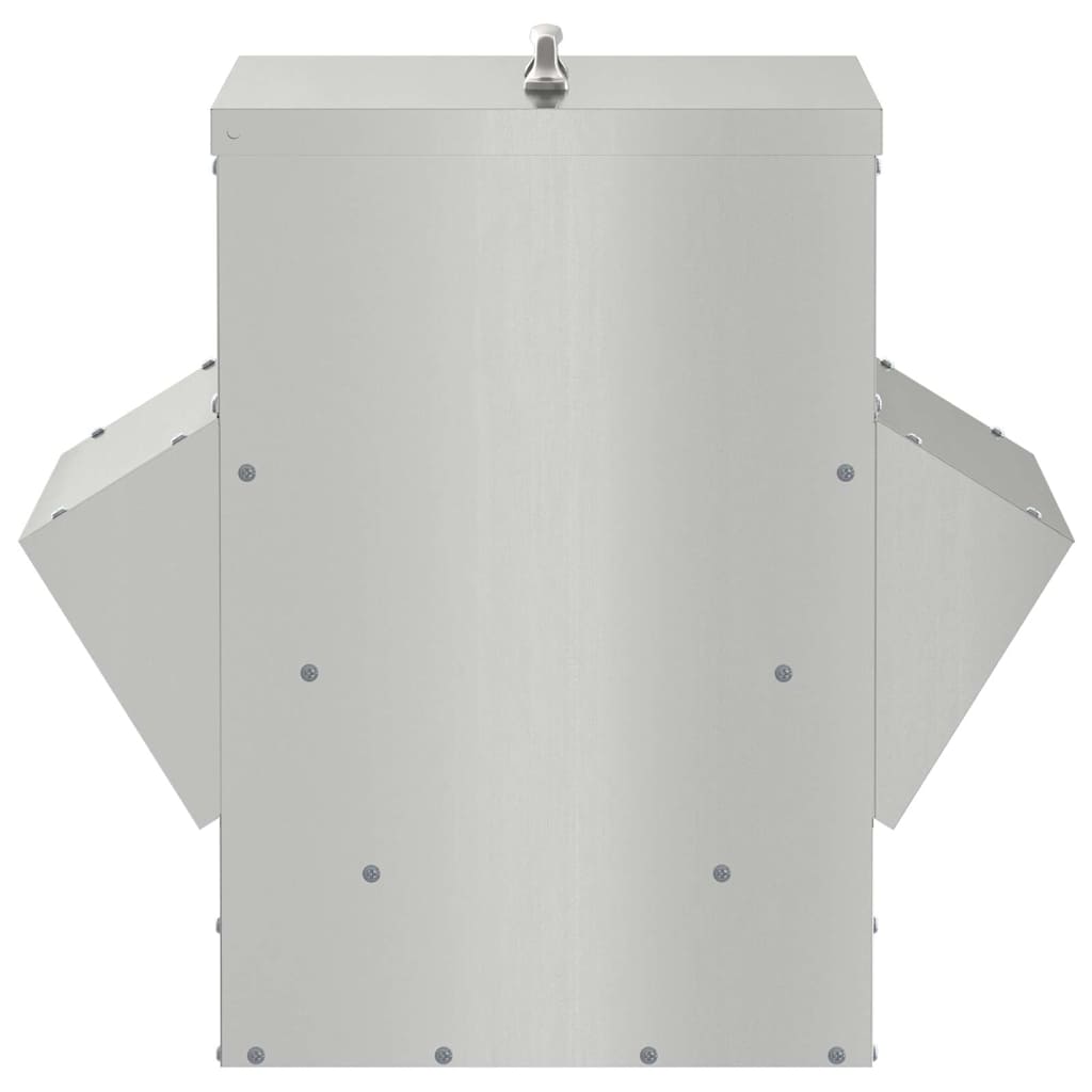 vidaXL Karmnik dla kur Srebrny 40,5 x 45 x 41 cm Stal Galwanizowana