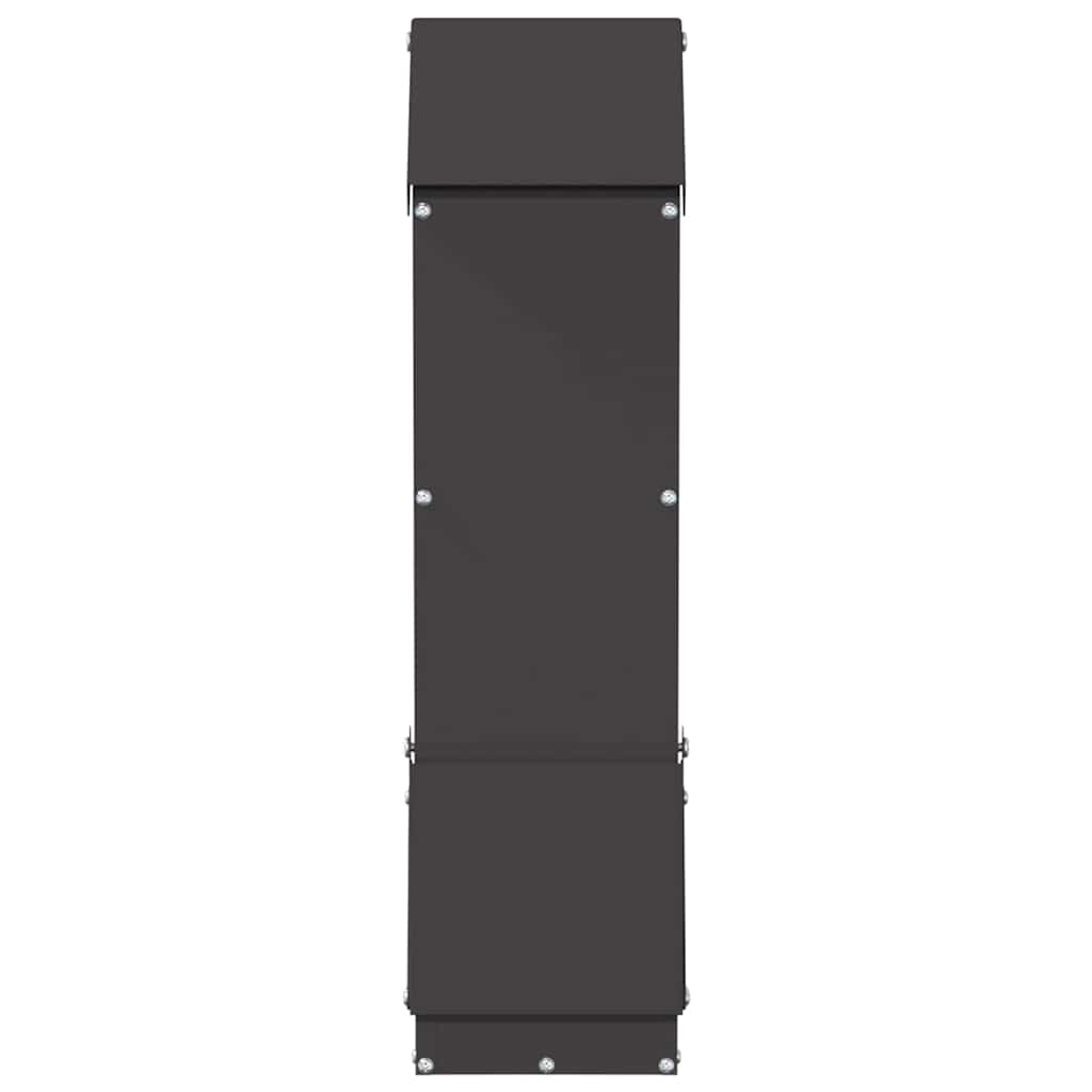 vidaXL Karmnik dla kur Czarny 13 x 12 x 51 cm Stal zimnowalcowana