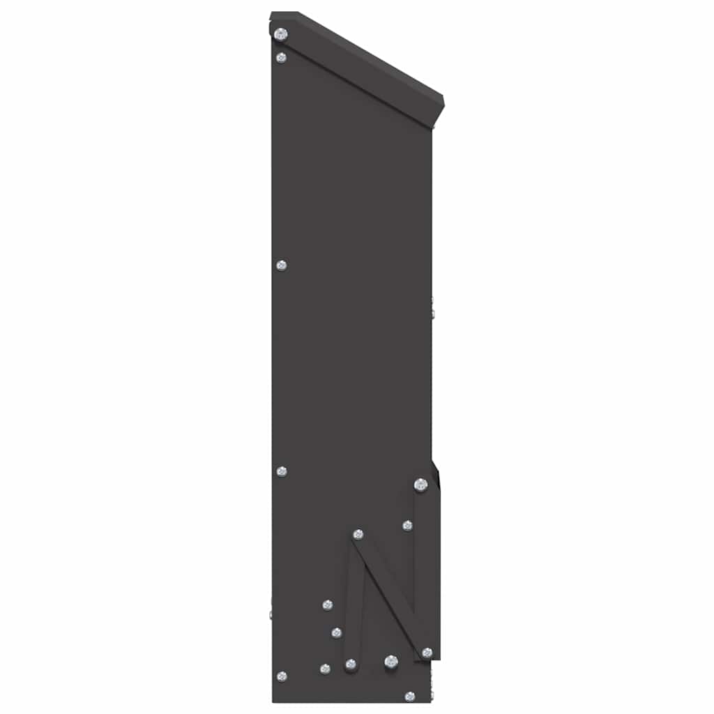 vidaXL Karmnik dla kur Czarny 13 x 12 x 51 cm Stal zimnowalcowana