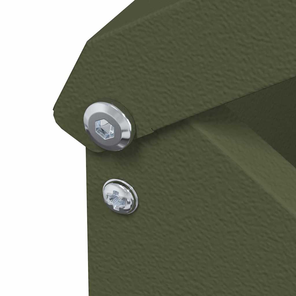 vidaXL Karmnik dla kur Zielony oliwkowy 13 x 12 x 51 cm