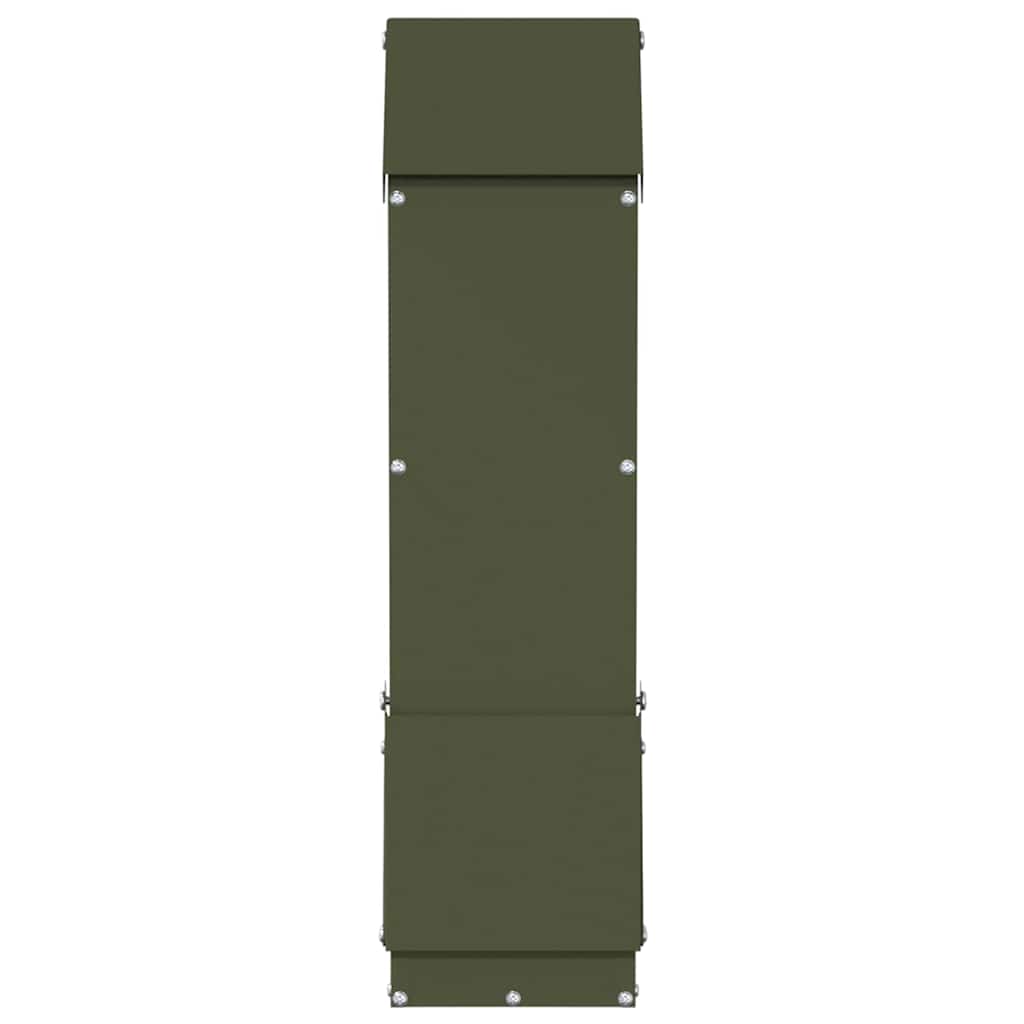 vidaXL Karmnik dla kur Zielony oliwkowy 13 x 12 x 51 cm