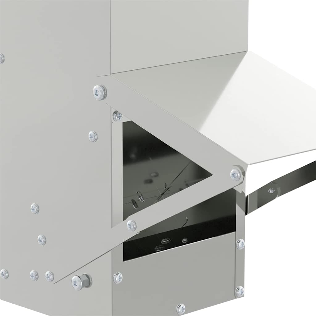 vidaXL Karmnik dla kur Srebrny 13 x 12 x 51 cm Stal Galwanizowana