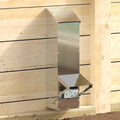 vidaXL Karmnik dla kur Srebrny 13 x 12 x 51 cm Stal Galwanizowana
