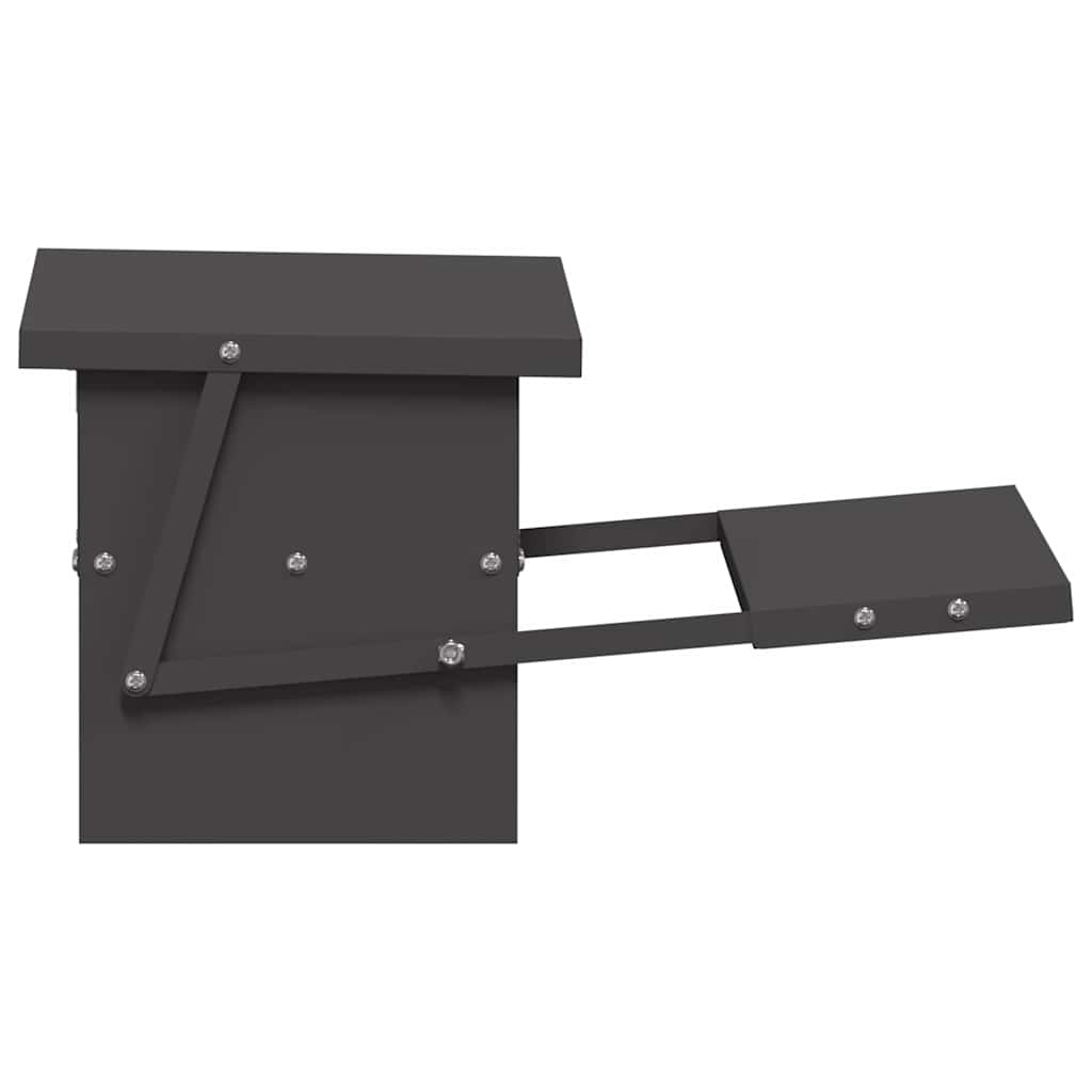 vidaXL Karmnik na pedały dla kur Czarny 48,5 x 39,5 x 19 cm