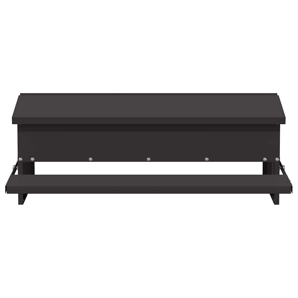 vidaXL Karmnik na pedały dla kur Czarny 75 x 53 x 20,5 cm