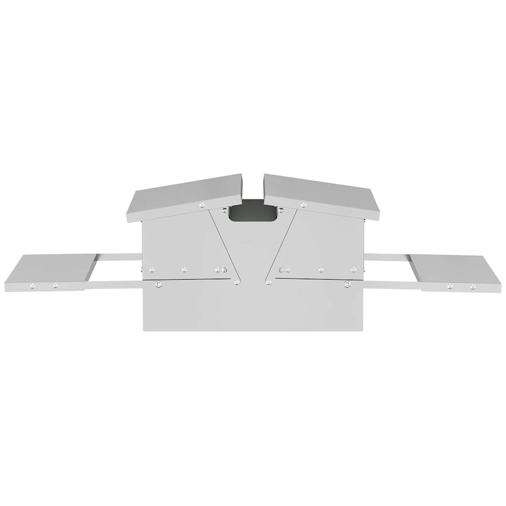 vidaXL Karmnik na pedały dla kur Srebrny 75 x 53 x 20,5 cm