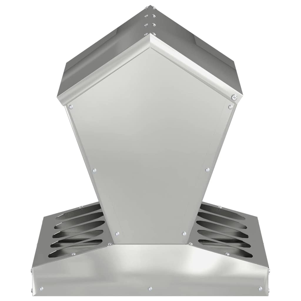 vidaXL Karmnik dla kur Srebrny 40 x 40 x 45 cm Stal Galwanizowana