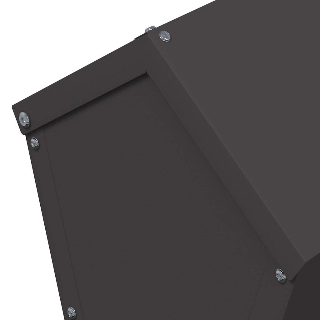 vidaXL Karmnik dla kur Czarny 30 x 30 x 39 cm Stal zimnowalcowana