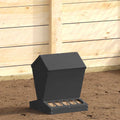 vidaXL Karmnik dla kur Czarny 30 x 30 x 39 cm Stal zimnowalcowana