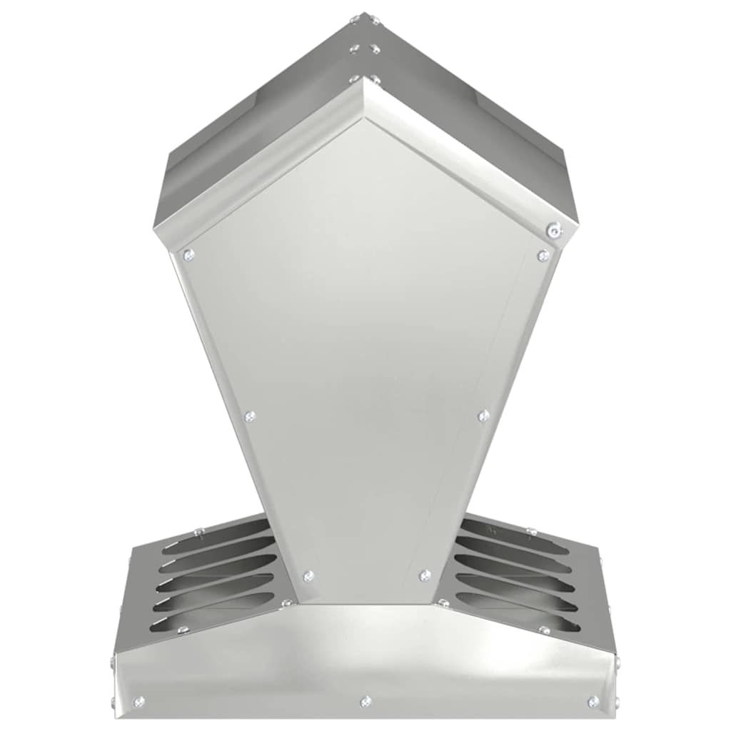 vidaXL Karmnik dla kur Srebrny 30 x 30 x 39 cm Stal Galwanizowana