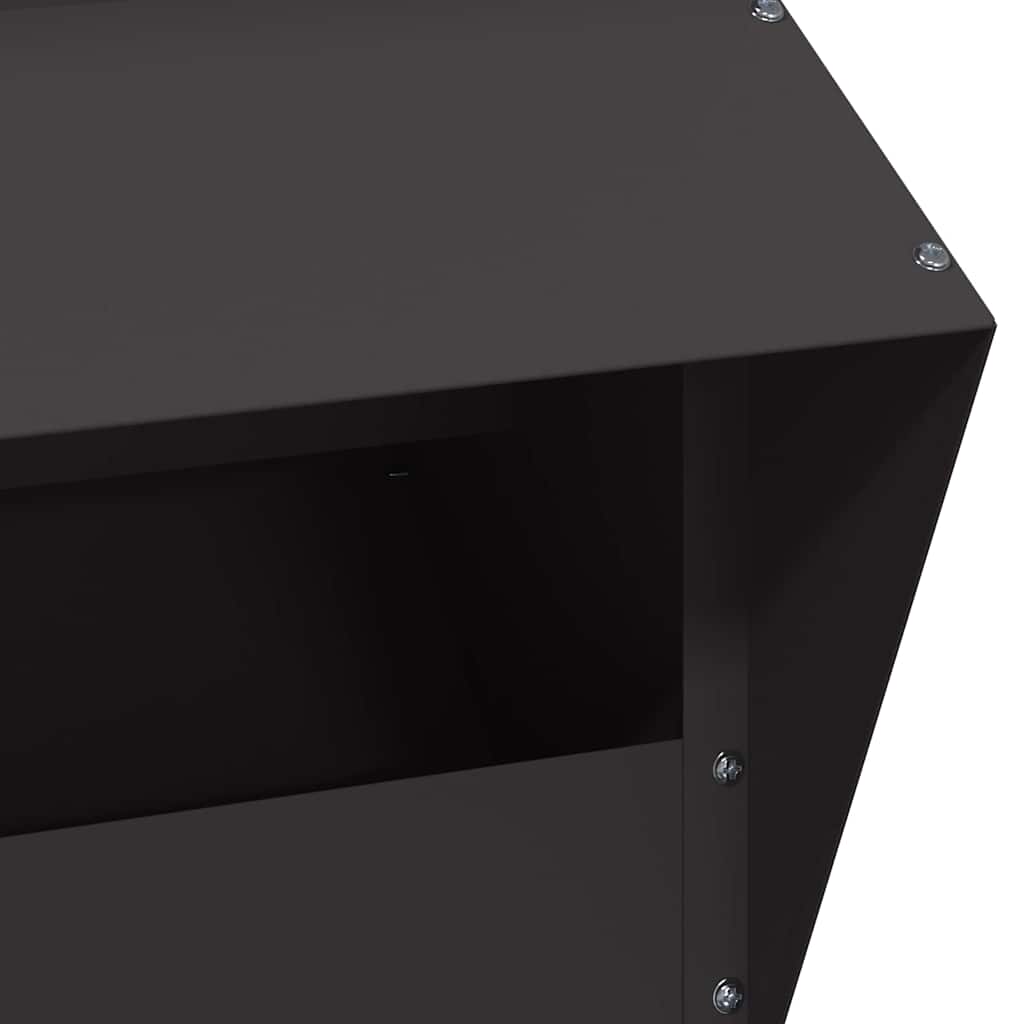 vidaXL Karmnik dla kur Czarny 20 x 25 x 35 cm Stal zimnowalcowana