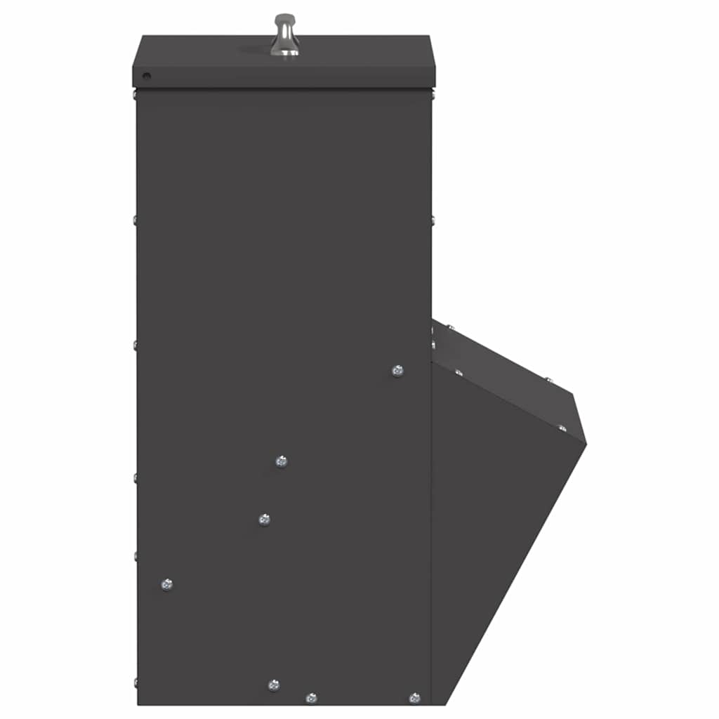 vidaXL Karmnik dla kur Czarny 20 x 25 x 35 cm Stal zimnowalcowana