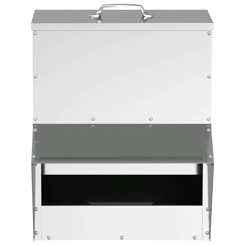 vidaXL Karmnik dla kur Srebrny 20 x 25 x 35 cm Stal Galwanizowana