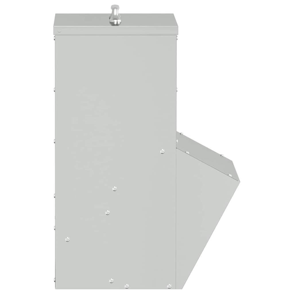 vidaXL Karmnik dla kur Srebrny 20 x 25 x 35 cm Stal Galwanizowana