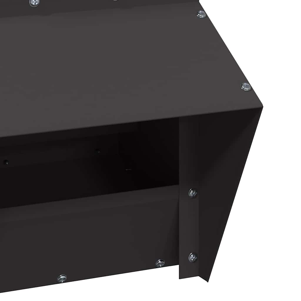 vidaXL Karmnik dla kur Czarny 20 x 25 x 35 cm Stal zimnowalcowana