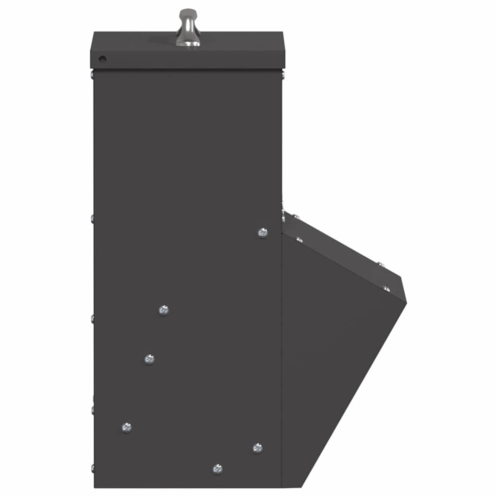 vidaXL Karmnik dla kur Czarny 20 x 25 x 35 cm Stal zimnowalcowana