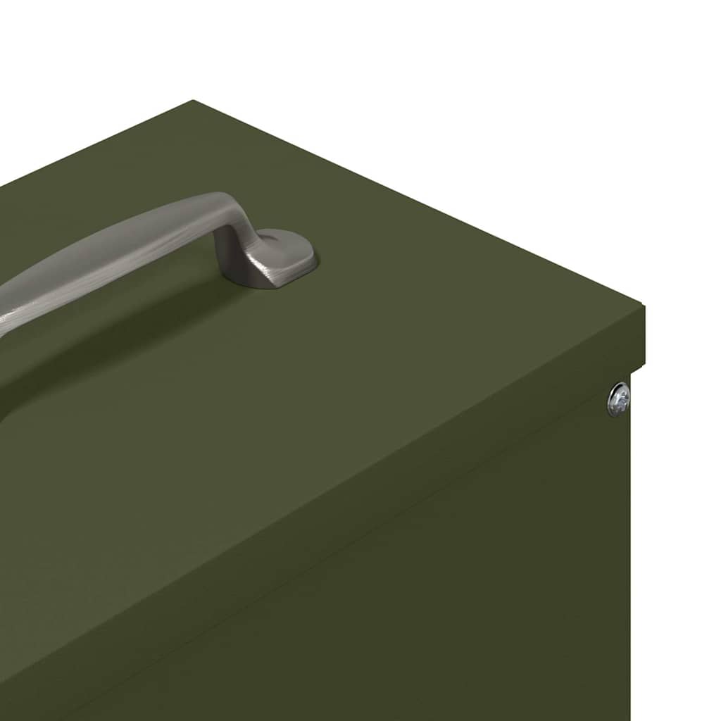 vidaXL Karmnik dla kur Zielony oliwkowy 20 x 25 x 35 cm