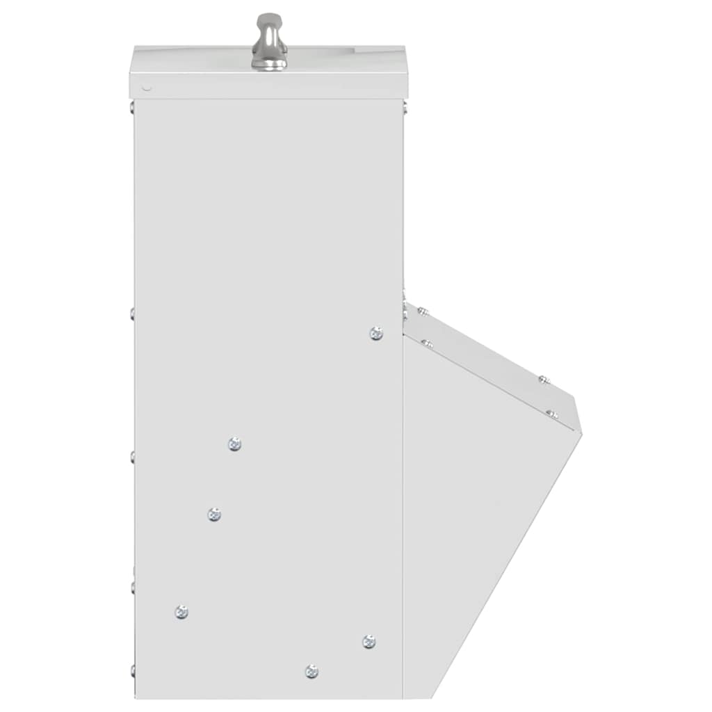 vidaXL Karmnik dla kur Srebrny 20 x 25 x 35 cm Stal Galwanizowana